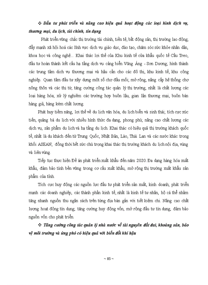 image for page ĐỊNH HƯỚNG VÀ GIẢI PHÁP ĐẦU TƯ PHÁT TRIỂN KINH TẾ TRÊN ĐỊA BÀN TỈNH HÀ TĨNH ĐẾN NĂM 2020