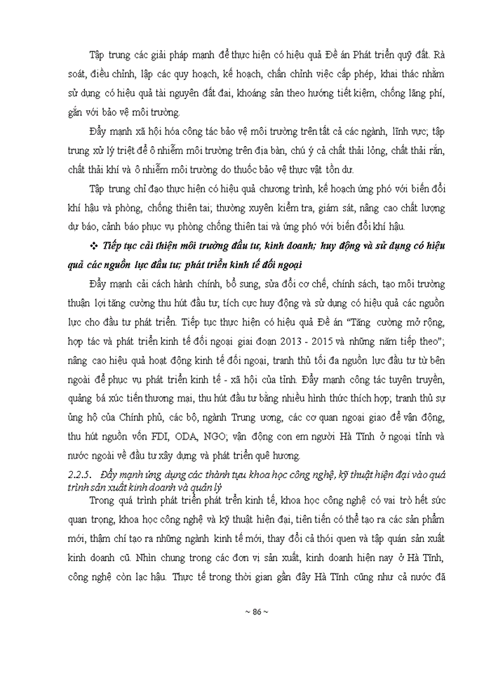 image for page ĐỊNH HƯỚNG VÀ GIẢI PHÁP ĐẦU TƯ PHÁT TRIỂN KINH TẾ TRÊN ĐỊA BÀN TỈNH HÀ TĨNH ĐẾN NĂM 2020