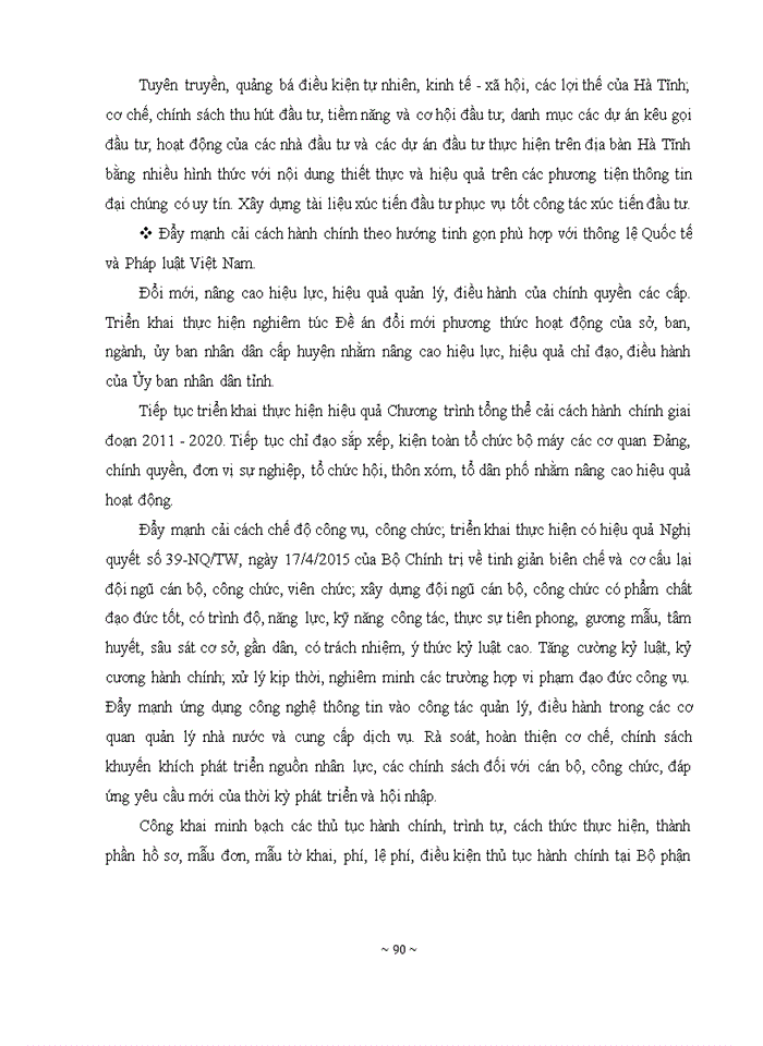 image for page ĐỊNH HƯỚNG VÀ GIẢI PHÁP ĐẦU TƯ PHÁT TRIỂN KINH TẾ TRÊN ĐỊA BÀN TỈNH HÀ TĨNH ĐẾN NĂM 2020