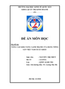 NÂNG CAO KHẢ NĂNG CẠNH TRANH CỦA HÀNG NÔNG SẢN VIỆT NAM XUẤT KHẨU