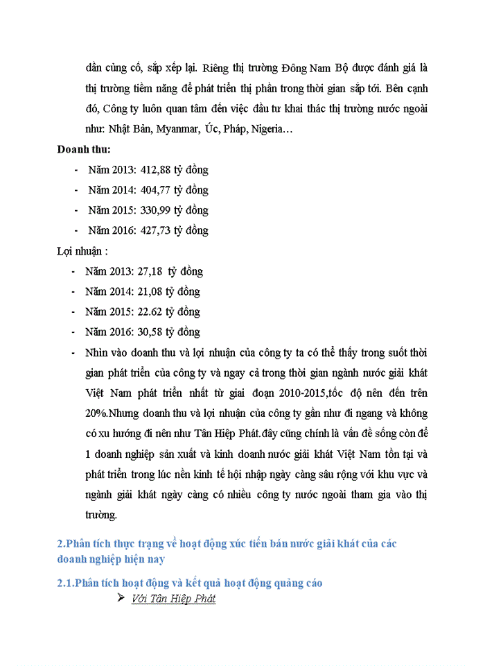 image for page ĐỀ ÁN Hoạt động xúc tiến bán hàng của các doanh nghiệp sản xuất và kinh doanh nước giải khát Việt Nam