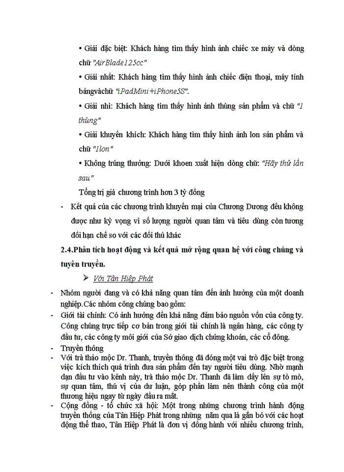 image for page ĐỀ ÁN Hoạt động xúc tiến bán hàng của các doanh nghiệp sản xuất và kinh doanh nước giải khát Việt Nam