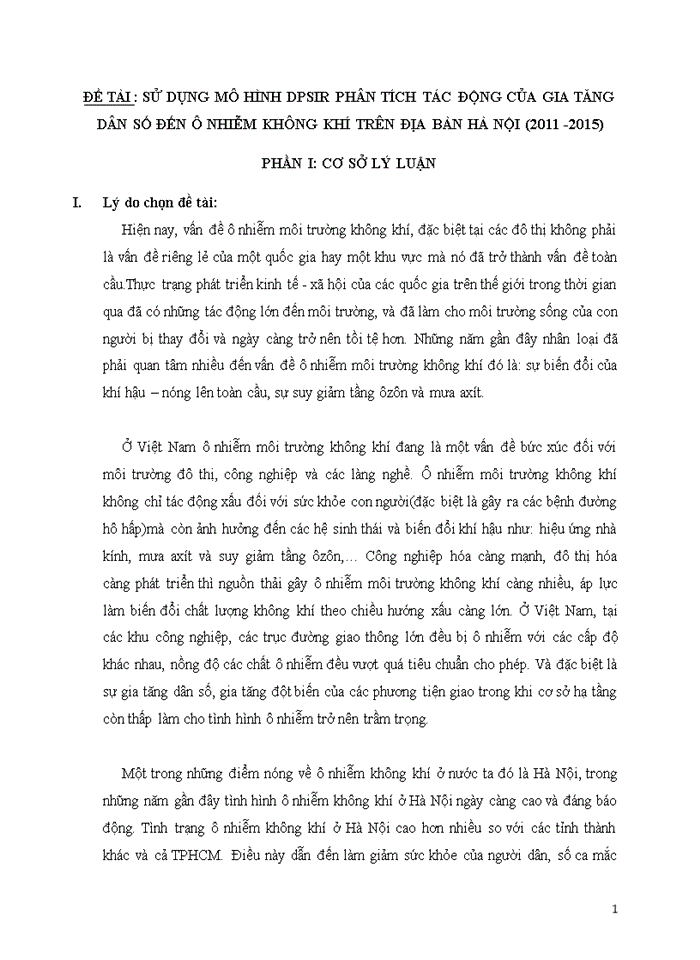 image for page SỬ DỤNG MÔ HÌNH DPSIR PHÂN TÍCH TÁC ĐỘNG CỦA GIA TĂNG DÂN SỐ ĐẾN Ô NHIỄM KHÔNG KHÍ TRÊN ĐỊA BÀN HÀ NỘI 2011 -2015