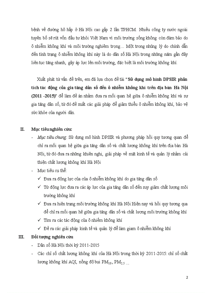 image for page SỬ DỤNG MÔ HÌNH DPSIR PHÂN TÍCH TÁC ĐỘNG CỦA GIA TĂNG DÂN SỐ ĐẾN Ô NHIỄM KHÔNG KHÍ TRÊN ĐỊA BÀN HÀ NỘI 2011 -2015