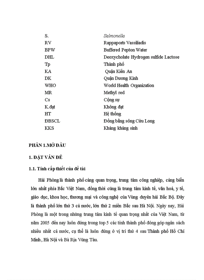 ĐIỀU TRA TỶ LỆ NHIỄM SALMONELLA TRÊN MỘT SỐ TRẠI GÀ Ở THÀNH PHỐ HẢI PHÒNG
