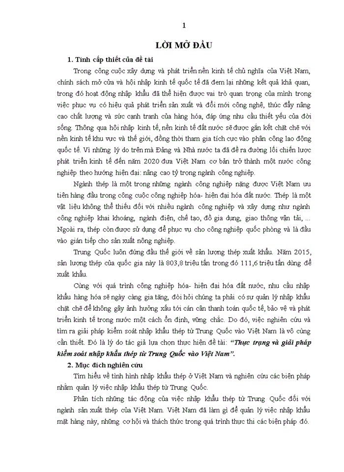 Thực trạng và giải pháp kiểm soát nhập khẩu thép từ Trung Quốc vào Việt Nam