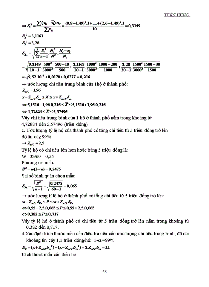 image for page BÀI TẬP VÀ ĐÁP ÁN NGUYÊN LÝ THỐNG KÊ