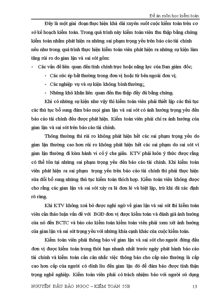 image for page Gian lận và sai sót với trách nhiệm của kiểm toán viên trong kiểm toán