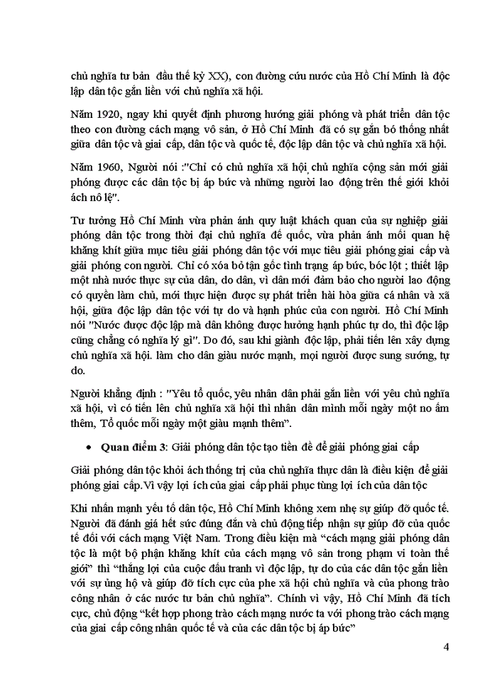 image for page Phân tích quan điểm của Hồ Chí Minh về mối quan hệ giữa giai cấp và dân tộc Liên hệ thực tiễn với Việt Nam hiện nay