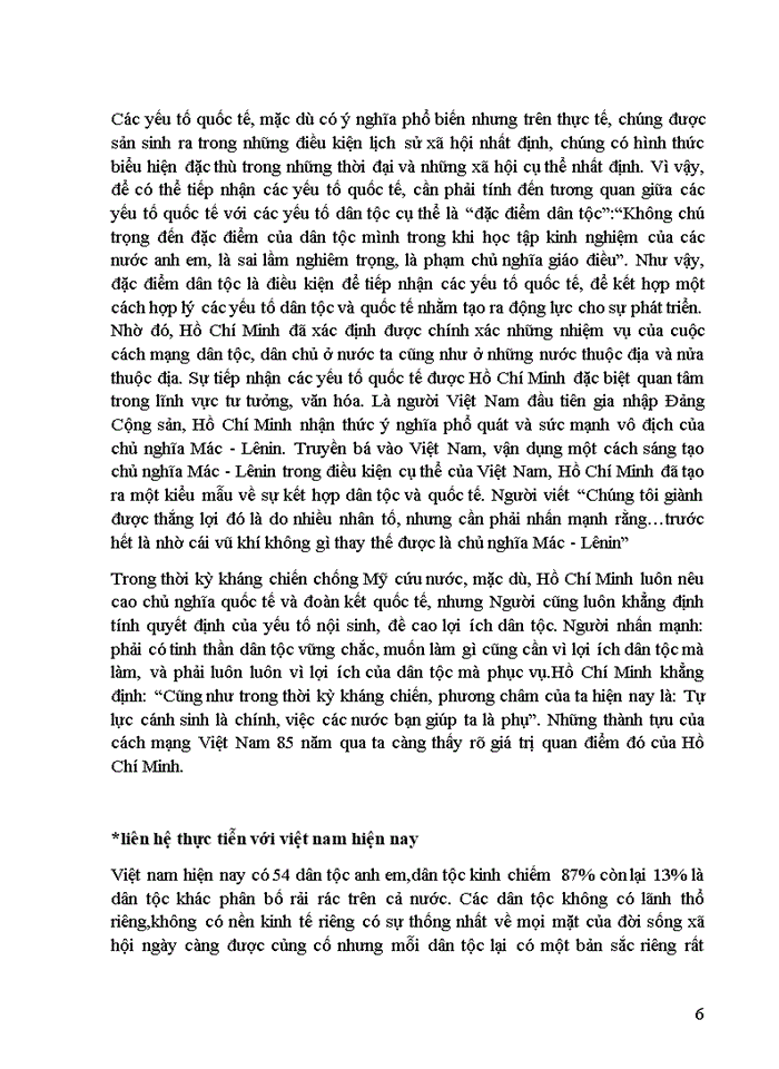 image for page Phân tích quan điểm của Hồ Chí Minh về mối quan hệ giữa giai cấp và dân tộc Liên hệ thực tiễn với Việt Nam hiện nay