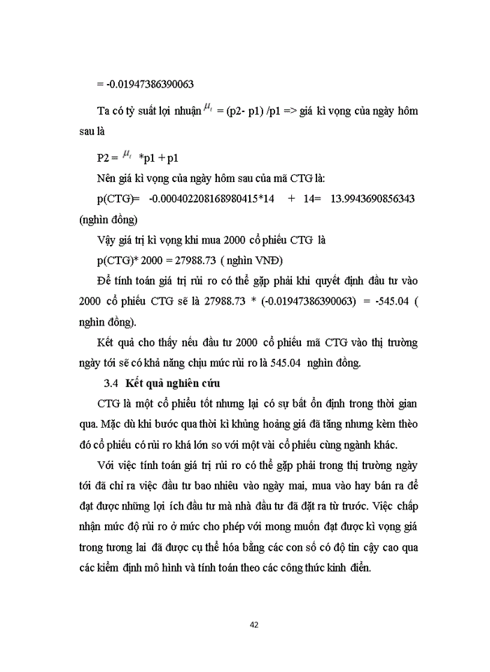 image for page Sử dụng mô hình ARCH-GARCH phân tích rủi ro cổ phiếu Ngân hàng Thương mại Cổ phần Công Thương Việt Nam