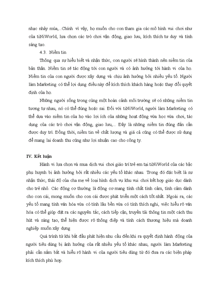 image for page Phân tích các yêu tố ảnh hưởng đến lựa chọn dịch vụ vui chơi giáo trí trẻ em tại tiNiWorld của các bậc phụ huynh
