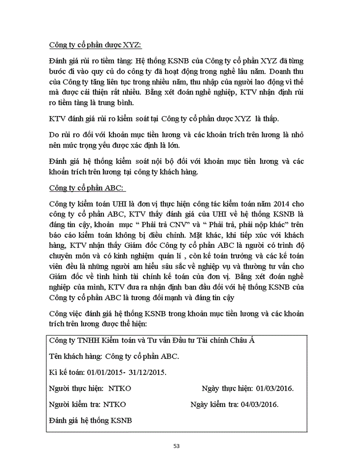 image for page Hoàn thiện quy trình kiểm toán chu trình tiền lương và nhân viên trong kiểm toán BCTC do Công ty Trách nhiệm hữu hạn Kiểm toán và Tư vấn đầu tư Tài chính Châu Á