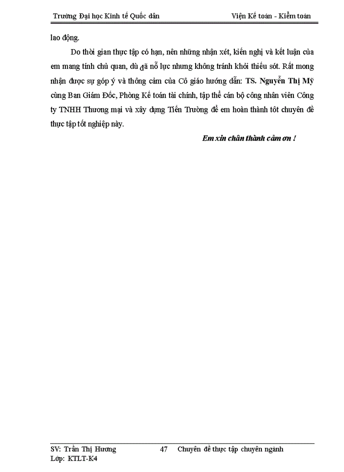 image for page Hoàn thiện kế toán tiền lương và các khoản trích theo lương tại Công ty Trách nhiệm hữu hạn Thương mại và xây dựng Tiến Trường