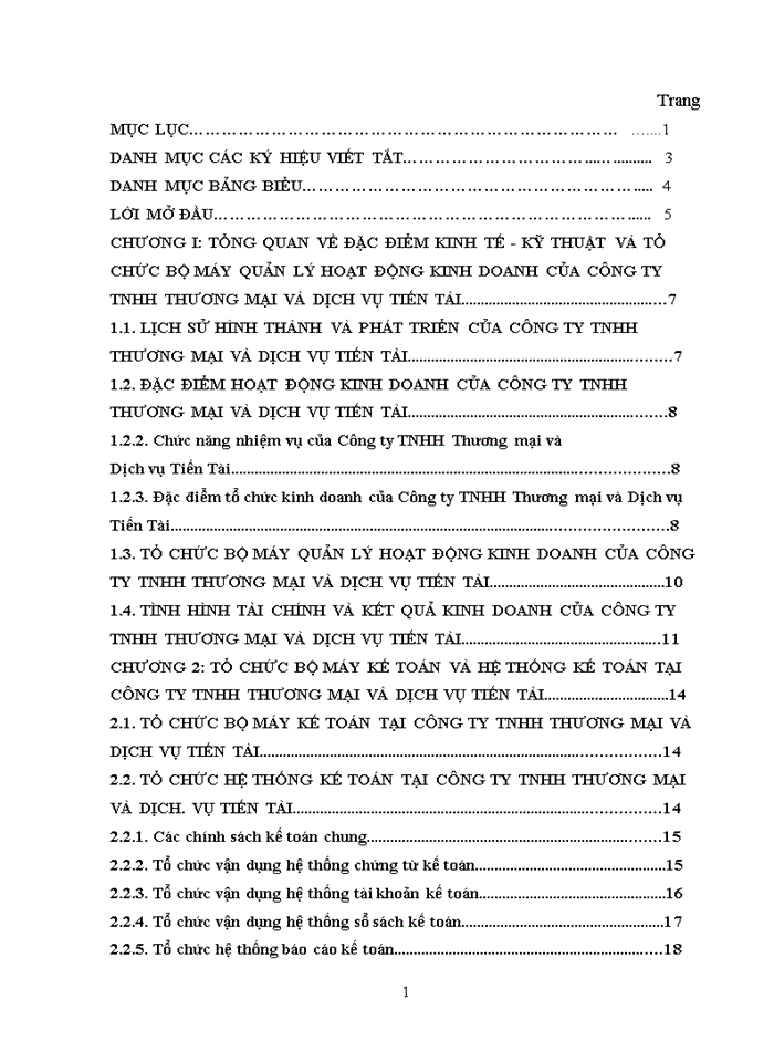 image for page Tổ Chức Bộ Máy Kế Toán Và Hệ Thống Kế Toán Tại Công Ty Trách nhiệm hữu hạn Thương Mại Và Dịch Vụ Tiến Tài