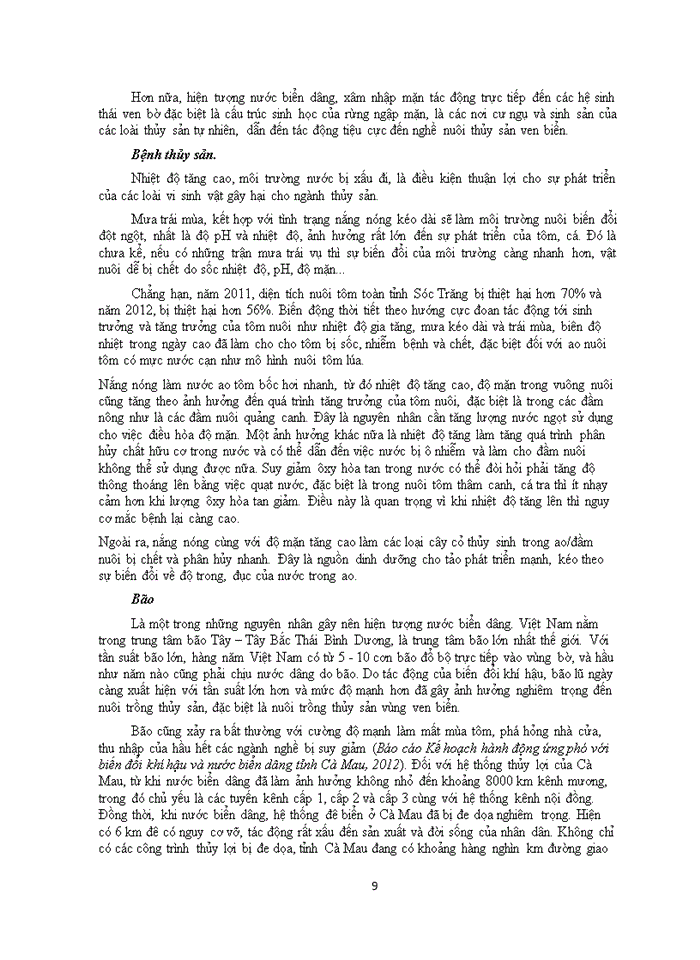 image for page Phân tích tác động của biến đổi khí hậu đến ngành nông nghiệp và các chính sách ứng phó với biến đổi khí hậu của ngành nông nghiệp Việt Nam