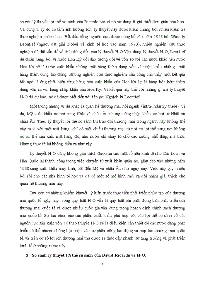 image for page Lý thuyết về lợi thế so sánh của DAVID RICARDO