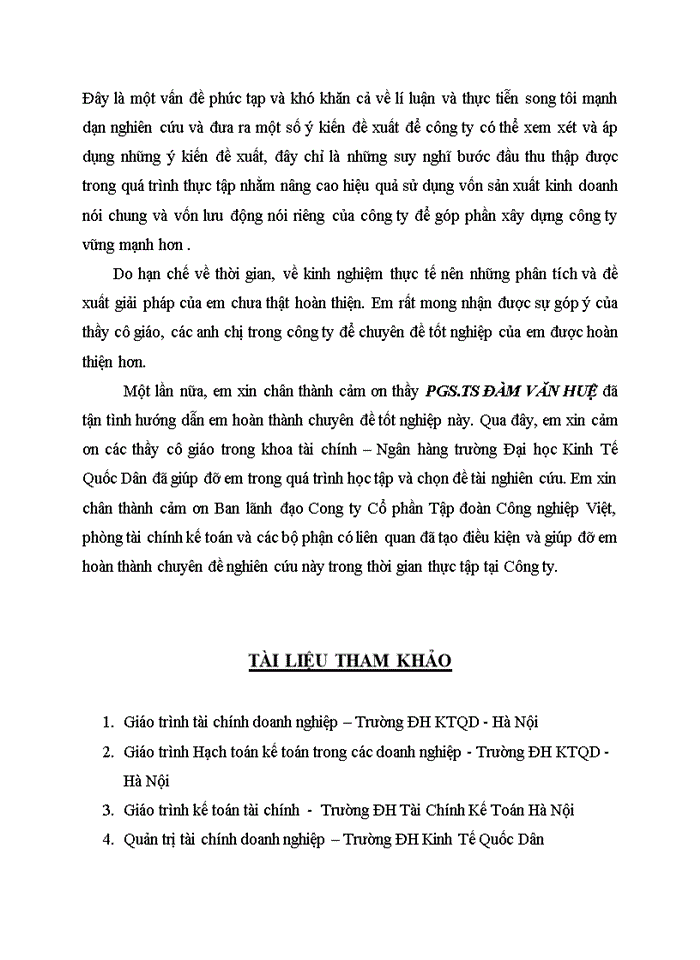 image for page Nâng cao hiệu quả sử dụng vốn lưu động tại Công ty cổ phần Tập đoàn Công Nghiệp Việt