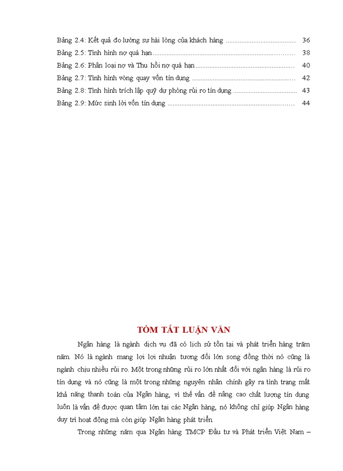 image for page Nâng cao chất lượng tín dụng đối với khách hàng doanh nghiệp tại ngân hàng Thương mại Cổ phần đầu tư và phát triển việt nam chi nhánh hà tây