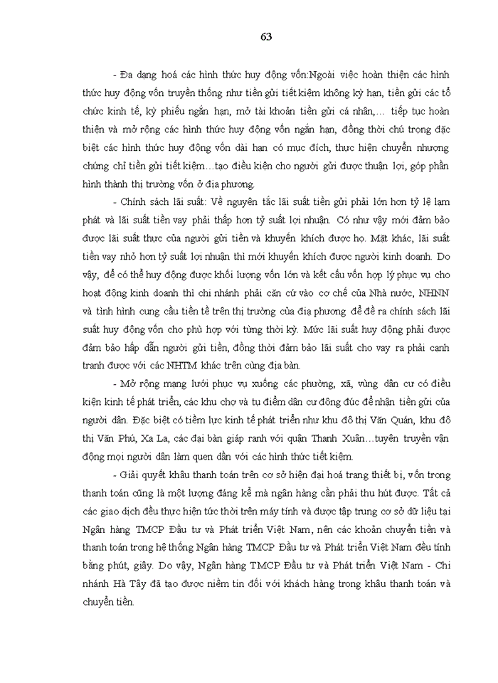 image for page Nâng cao chất lượng tín dụng đối với khách hàng doanh nghiệp tại ngân hàng Thương mại Cổ phần đầu tư và phát triển việt nam chi nhánh hà tây