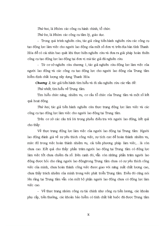 image for page Tạo động lực cho người lao động tại Trung tâm kiểm định chất lượng xây dựng Thanh Hóa thuộc Sở xây dựng Tỉnh Thanh Hóa