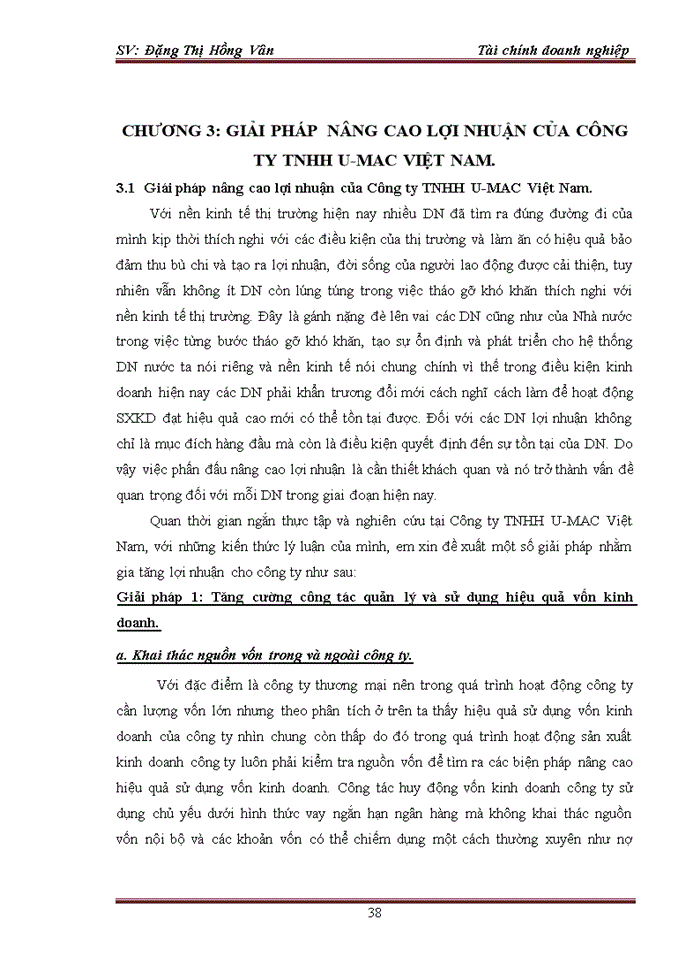 image for page Nâng cao lợi nhuận tại Công ty Trách nhiệm hữu hạn U-MAC Việt Nam