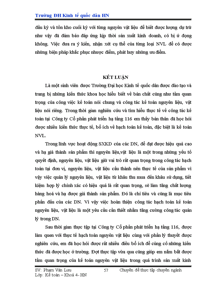 image for page Hoàn thiện công tác hạch toán Nguyên vật liệu tại Công ty Cổ phần phát triển hạ tầng 116