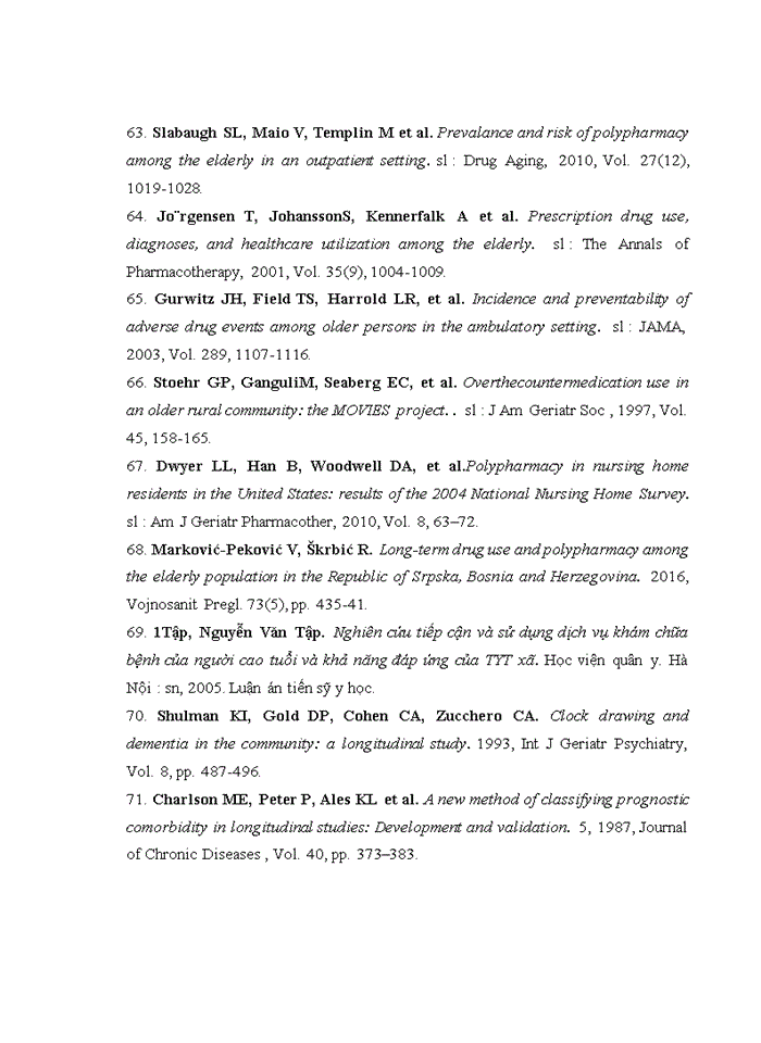 image for page Tình hình sử dụng nhiều thuốc ở bệnh nhân điều trị ngoại trú tại Bệnh viện lão khoa Trung ương