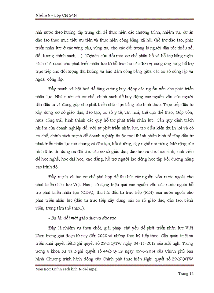 image for page Nâng cao chất lượng nguồn nhân lực một biện pháp quan trọng để cải thiện môi trường thu hút FDI tại Việt Nam