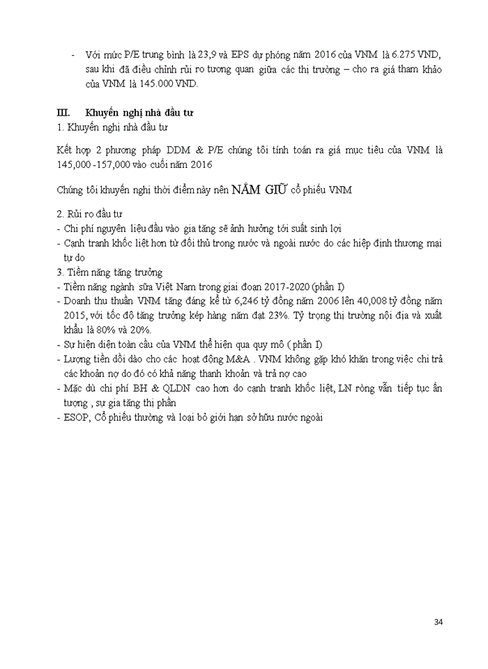 image for page ĐỊNH GIÁ CỔ PHIẾU VINAMILK