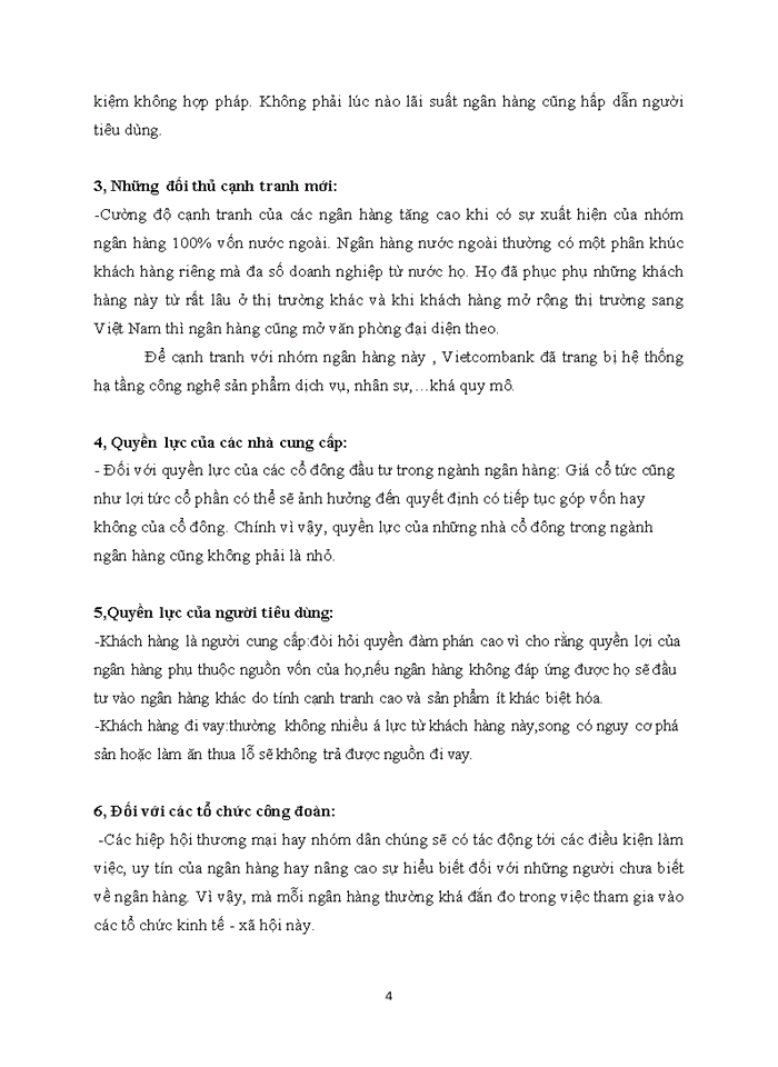 image for page Phân tích môi trường kinh doanh của Ngân Hàng Vietcombank