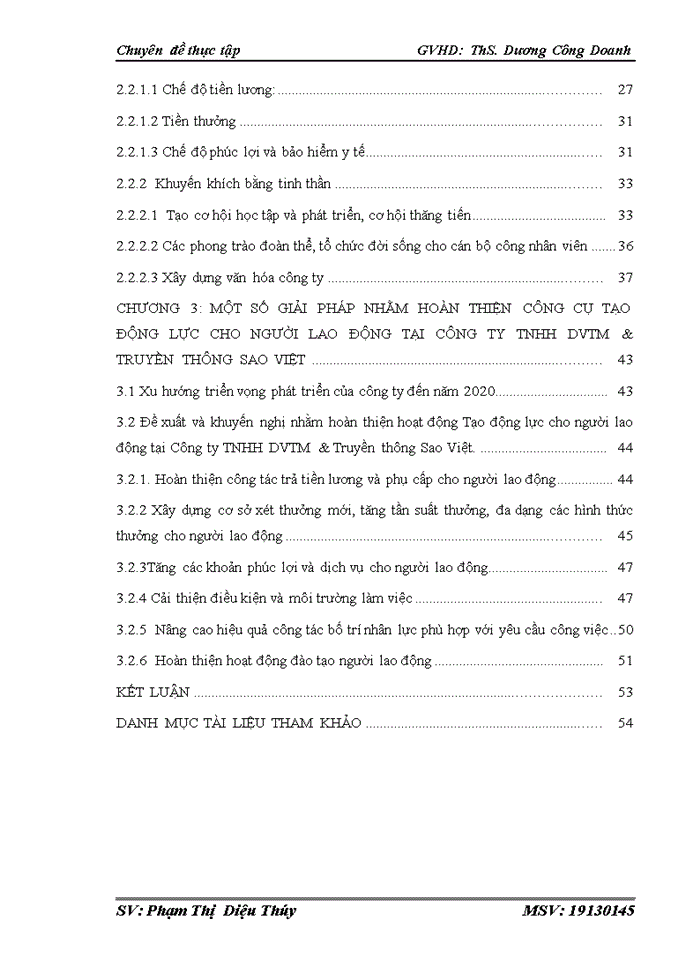 image for page Thực trạng công cụ tạo động lực cho người lao động tại công ty Trách nhiệm hữu hạn dvtm truyền thông sao việt