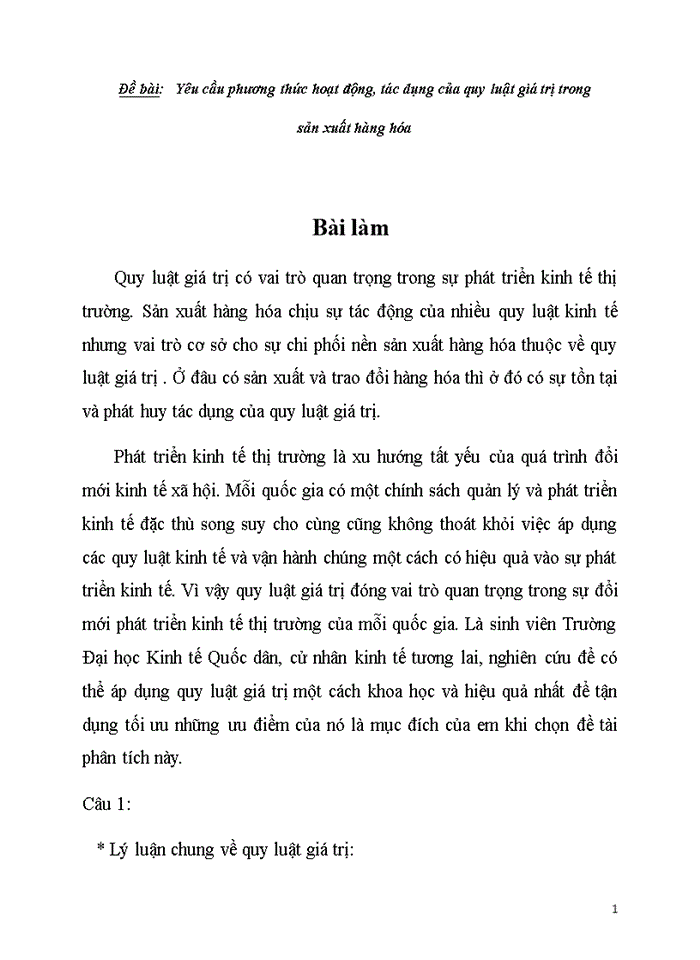 image for page Triết mác Yêu cầu phương thức hoạt động tác dụng của quy luật giá trị trong sản xuất hàng hóa