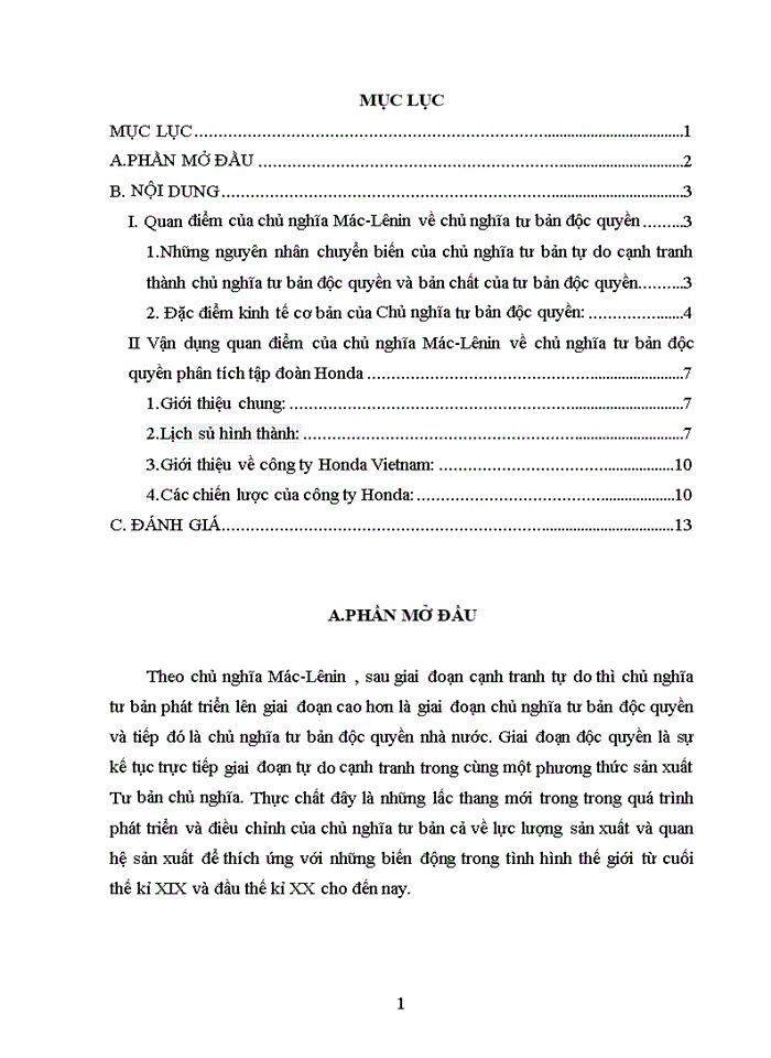 image for page Triết mác Quan điểm của chủ nghĩa Mác-Lênin về chủ nghĩa tư bản độc quyền Vận dụng phân tích tập đoàn Honda