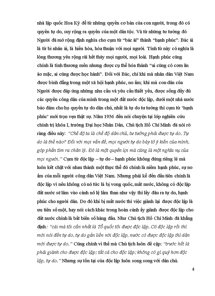 Phân tích luận điểm sau của Hồ Chí Minh Nếu nước độc lập mà dân không được tự do hạnh phúc thì độc lập còn có ý nghĩa gì Liên hệ thực tiễn Việt Nam hiện nay