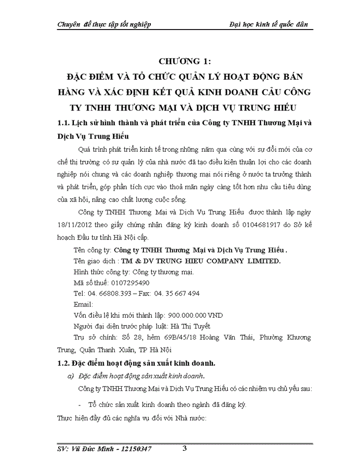 image for page Hoàn thiện kế toán bán hàng và xác định kết quả kinh doanh tại Công ty Trách nhiệm hữu hạn thương mại và dịch vụ Trung Hiếu