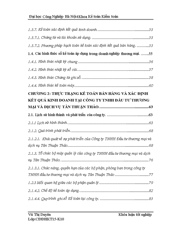 image for page Hoàn thiện công tác kế toán bán hàng và xác định kết quả kinh doanh tại Công ty Trách nhiệm hữu hạn Đầu tư thương mại và dịch vụ Tân Thuận Thảo