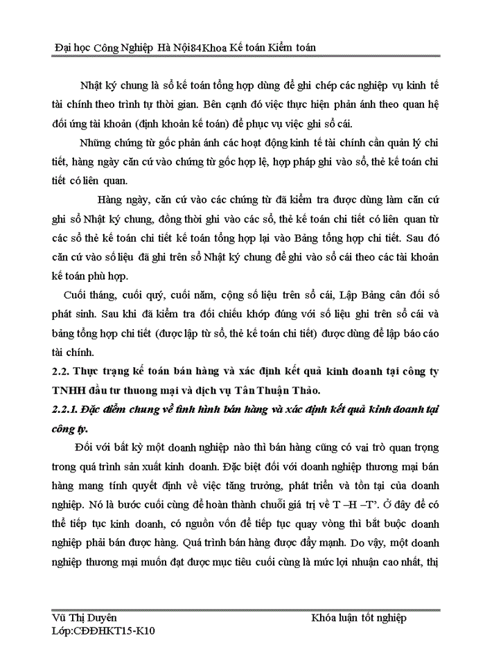 image for page Hoàn thiện công tác kế toán bán hàng và xác định kết quả kinh doanh tại Công ty Trách nhiệm hữu hạn Đầu tư thương mại và dịch vụ Tân Thuận Thảo