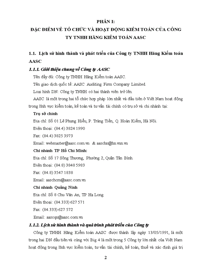image for page Báo cáo Công ty Trách nhiệm hữu hạn Hãng Kiểm toán AASC