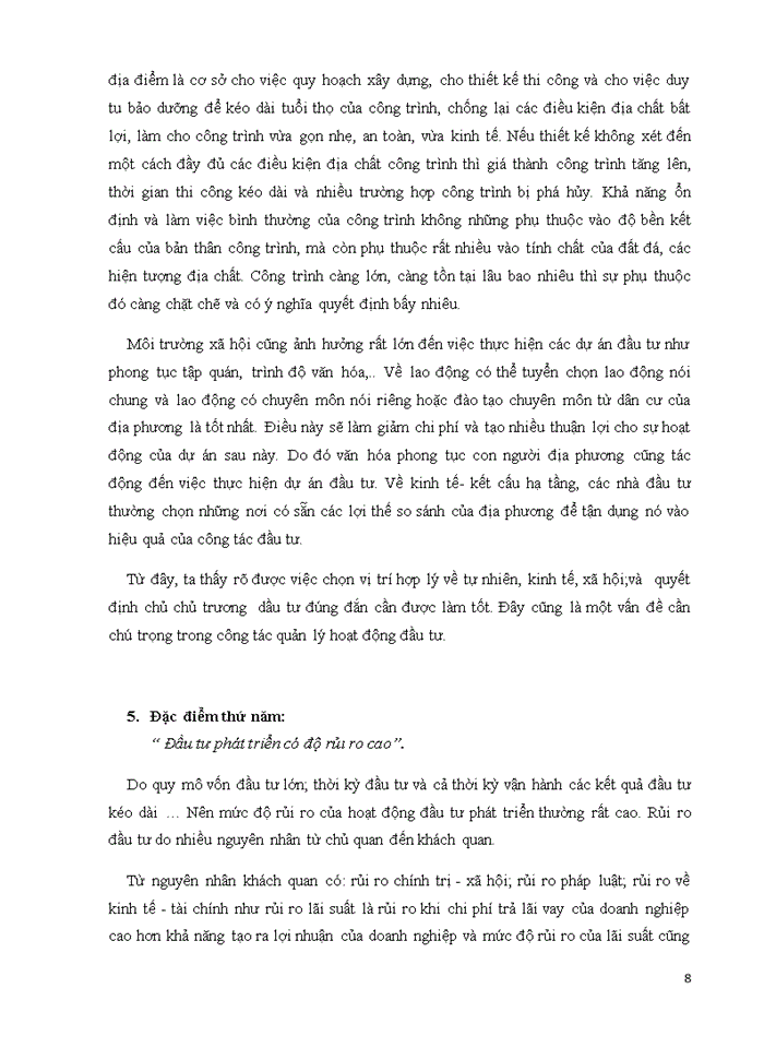 image for page Sự quán triệt các đặc điểm của đầu tư phát triển trong công tác quản lý hoạt động đầu tư