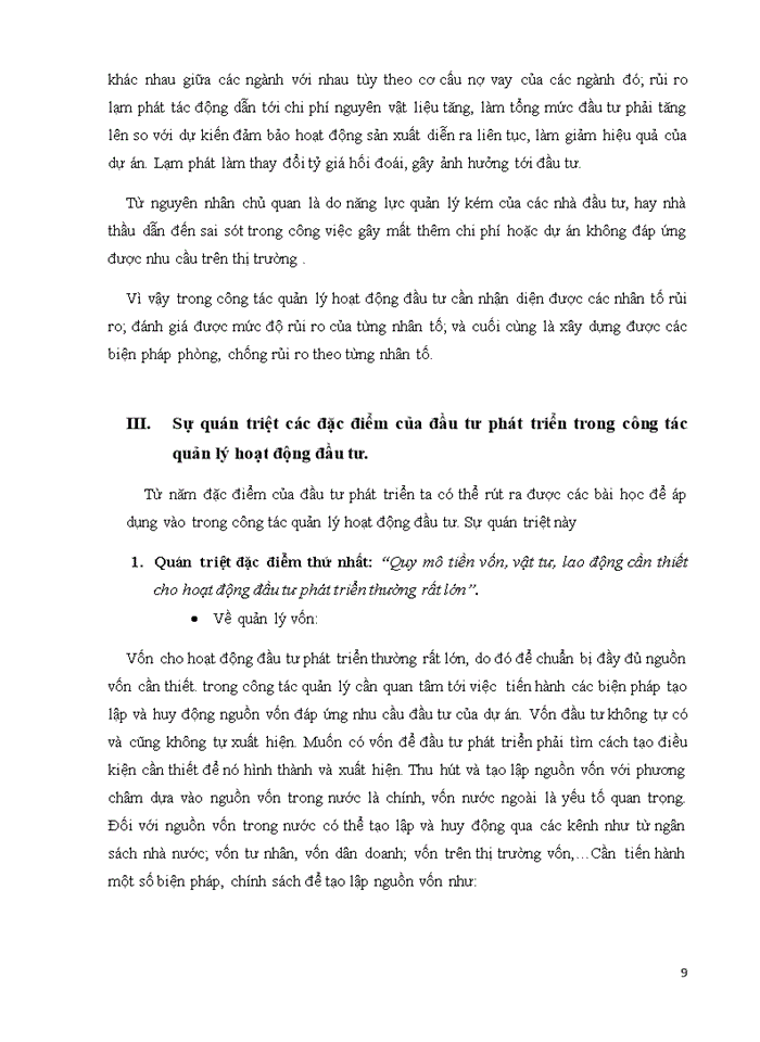 image for page Sự quán triệt các đặc điểm của đầu tư phát triển trong công tác quản lý hoạt động đầu tư