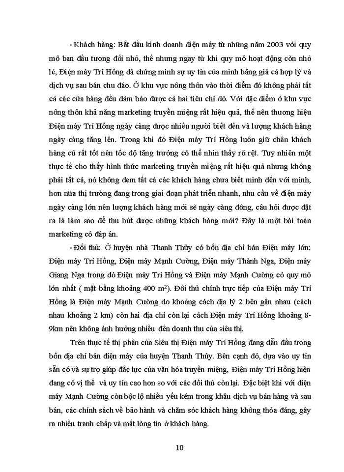 image for page Một số phải pháp hoàn thiện chính sách Marketing mix 7P tại siêu thị điện máy Trí Hồng