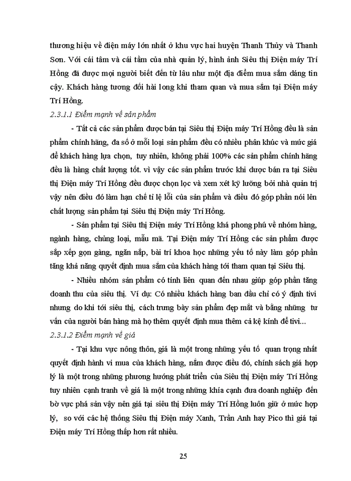 image for page Một số phải pháp hoàn thiện chính sách Marketing mix 7P tại siêu thị điện máy Trí Hồng