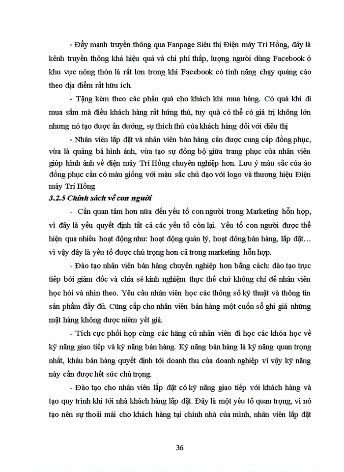 image for page Một số phải pháp hoàn thiện chính sách Marketing mix 7P tại siêu thị điện máy Trí Hồng