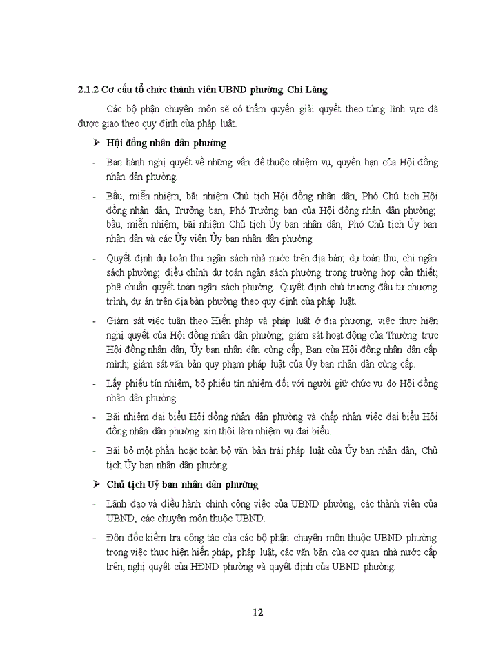 image for page Tìm hiểu về cơ cấu tổ chức và tình hình hoạt động tại Ủy ban Nhân dân phường Chi Lăng