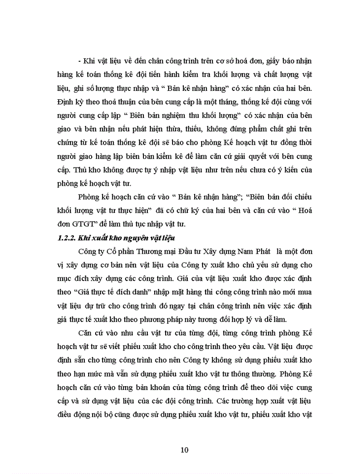 image for page Hoàn thiện kế toán nguyên vật liệu tại công ty cổ phần thương mại đầu tư xây dựng nam phát