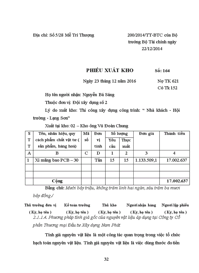 image for page Hoàn thiện kế toán nguyên vật liệu tại công ty cổ phần thương mại đầu tư xây dựng nam phát