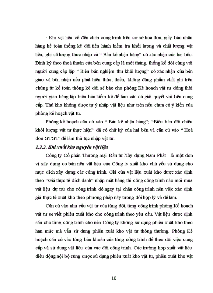 image for page Hoàn thiện kế toán nguyên vật liệu tại công ty cổ phần thương mại đầu tư xây dựng nam phát