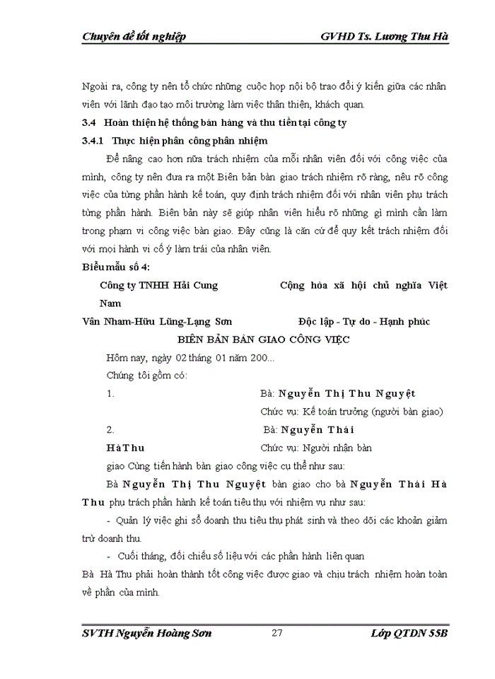 image for page HOÀN THIỆN HỆ THỐNG KIỂM SOÁT BÁN HÀNG VÀ THU TIỀN CỦA CÔNG TY Trách nhiệm hữu hạn THƯƠNG MẠI VÀ DỊCH VỤ HẢI CUNG