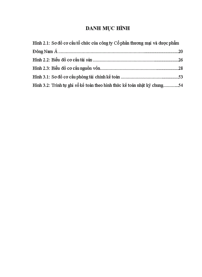 PHÂN TÍCH TÌNH HÌNH TÀI CHÍNH TẠI CÔNG TY CỔ PHẦN THƯƠNG MẠI VÀ DƯỢC PHẨM ĐÔNG NAM Á